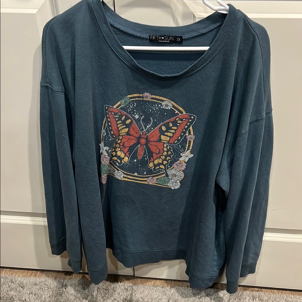 Fifth Sun Butterfly Graphic Sweatshirt